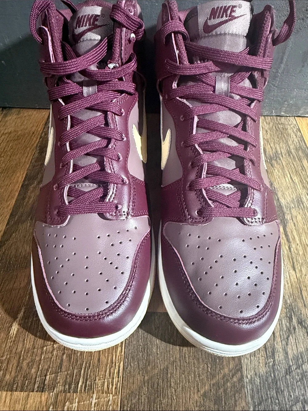 Nike Dunk High Plum Eclipse Pale Ivory Women’s Sneakers Size 8.5 DD1869-202 - Picture 4 of 9